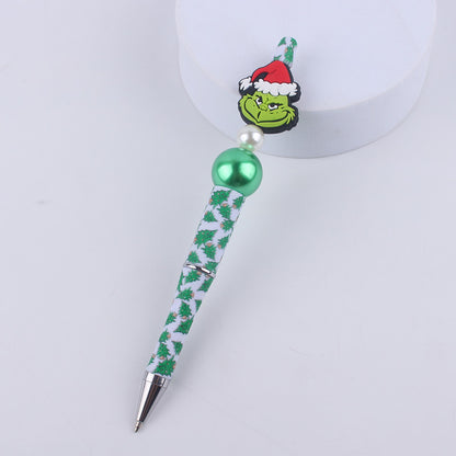 Santa Claus Snowman Silicone Beaded Pens Christmas Holiday Novelty Gift 21