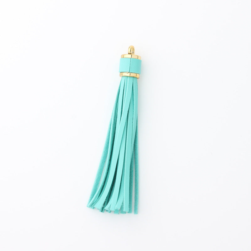 PU Leather Tassel Keychain with Buckle Charm for Women 15
