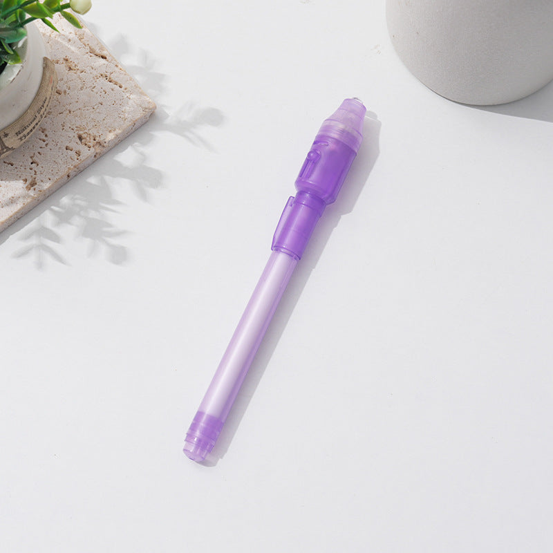 Multi Functional Sharp Tip LED Invisible Ink Pen Magic Light Toy 13cm 10