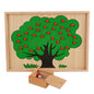 Wooden Apple Tree Montessori Toys Educational Toy for Kids