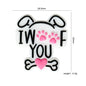 20pcs Silicone Letter Animal Focal Beads With Pink Paw Print and Bone Detail