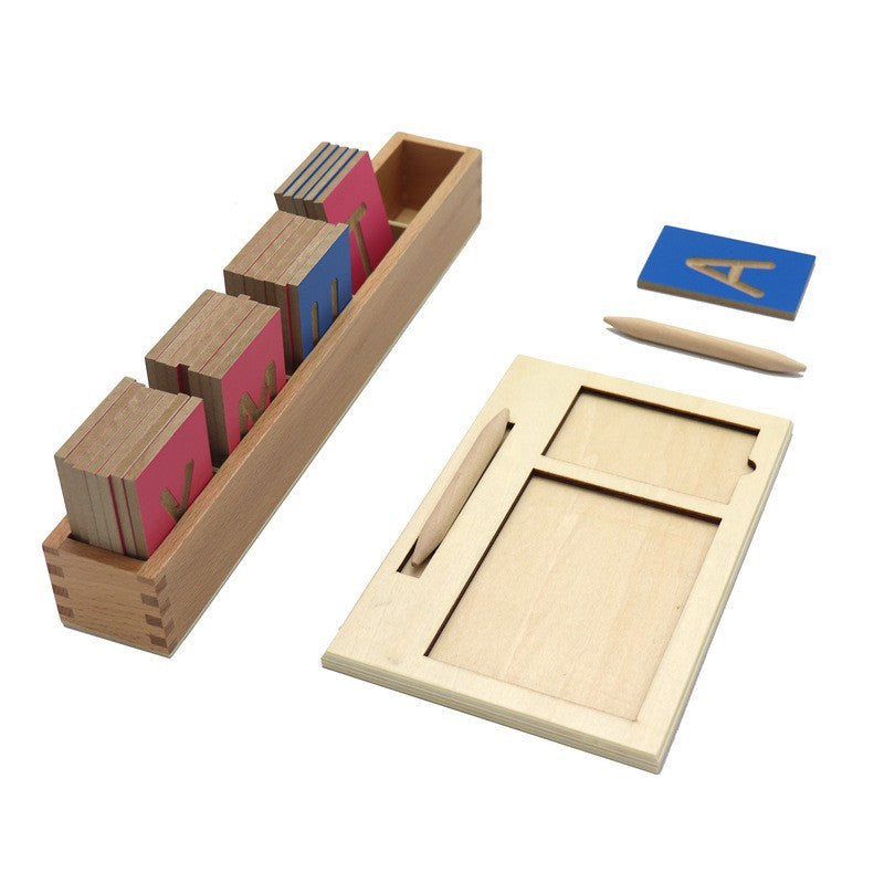 Wooden Montessori Toys Numeric Alphabet Descriptive Board 3