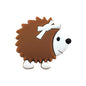 20pcs Silicone Focal Beads Hedgehog Side Profile with Bow 9