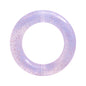 10pcs Circle Love Heart Silicone Beads Glitter Finish 7