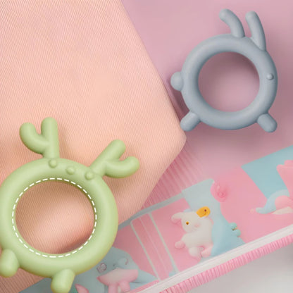 Animal Silicone Teething Toy Wristband for Baby 5 Pack