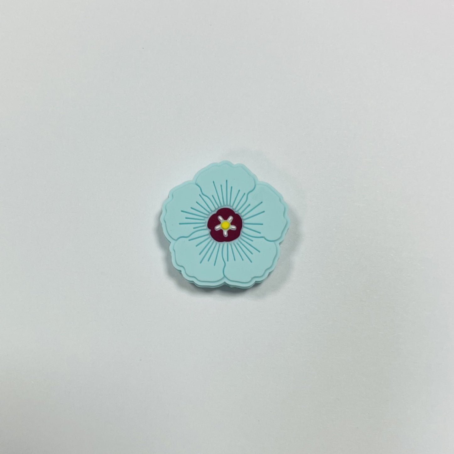 20Pcs Silicone Focal Beads Flower Macaroon Color Design 7