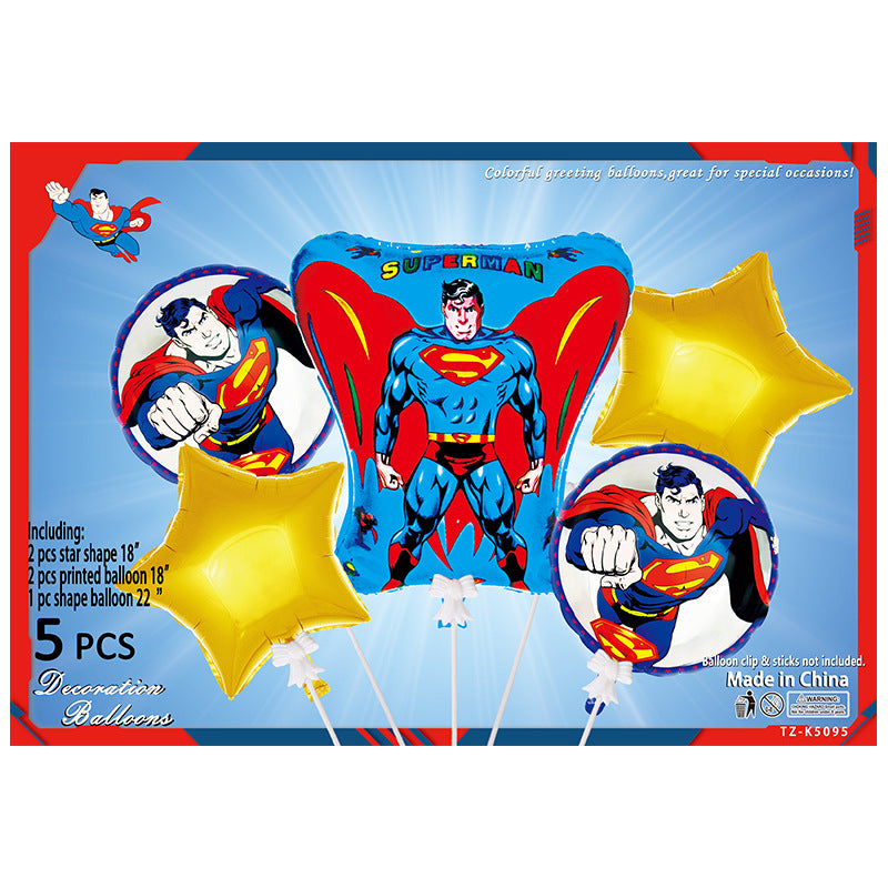 Cartoon Character Foil Balloon Set Kids Party Decoration 2 Sets 27