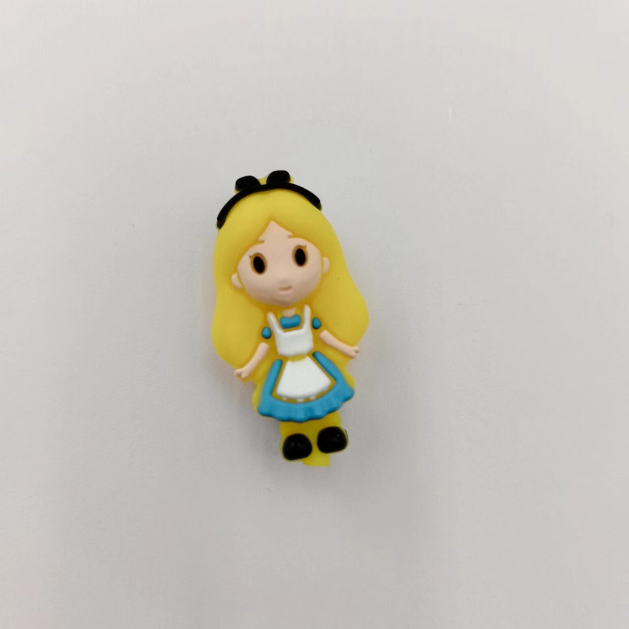 20Pcs Silicone 3D Focal Beads Cute Little Girl Yellow Dress 5
