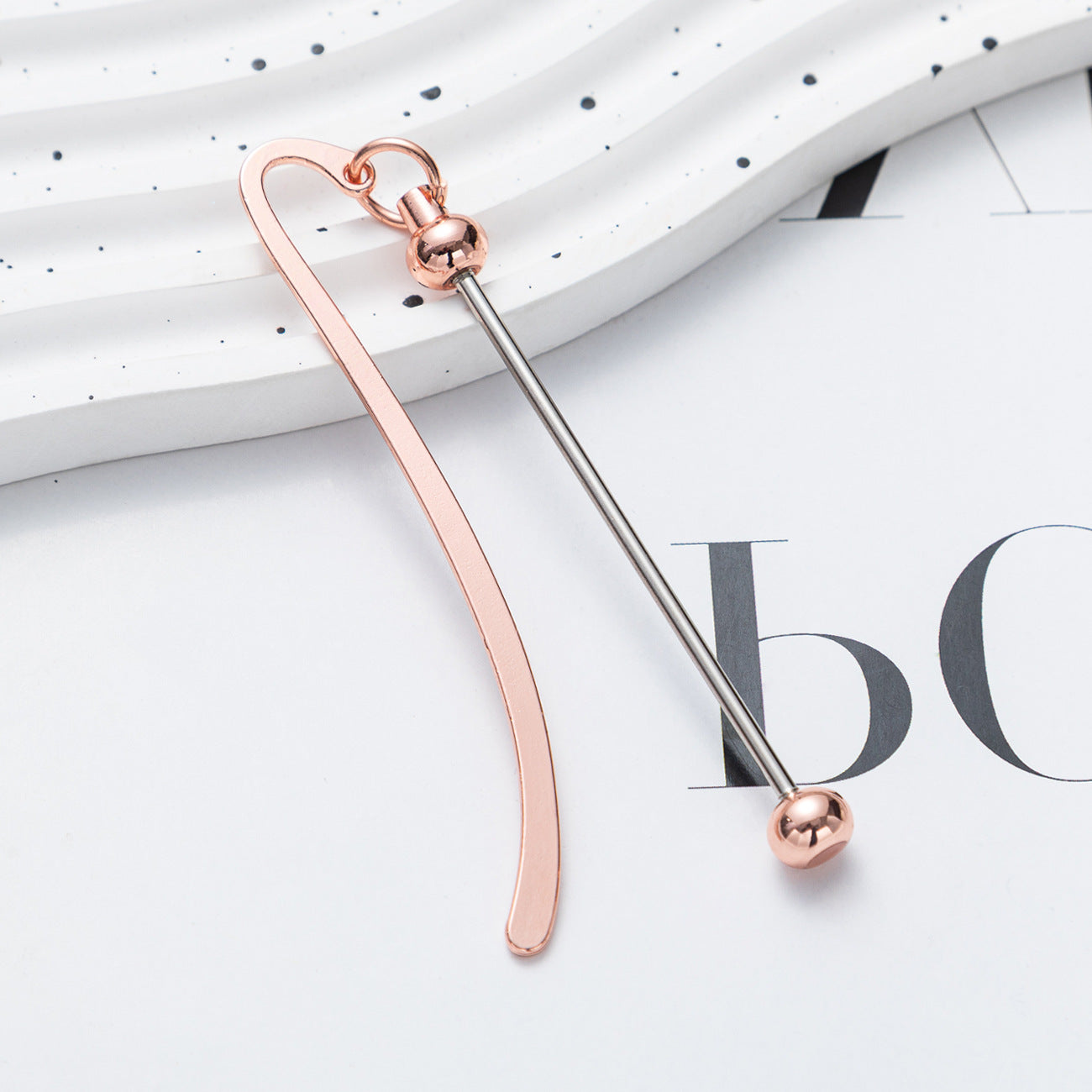 Beadable Bookmark Metal Creative DIY Metal Bookmark Craft Supplies 6