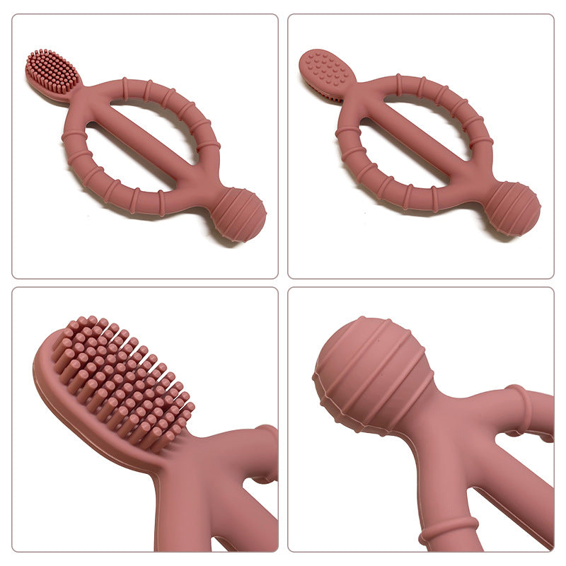 Silicone Baby Teething Toy Grip Puzzle Shape for Infant 3