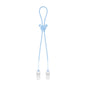 Silicone Baby Teether Anti Loss Rope with Clip 42.5cm 18