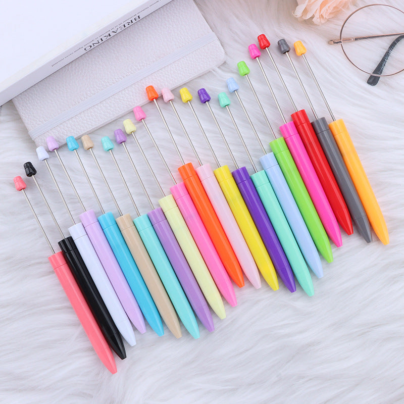 Long Creative Plastic Beadable Ballpoint Pens DIY Craft Supplies 2