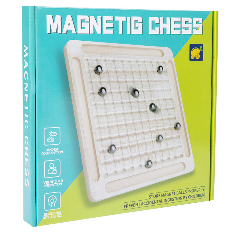 Wooden Magnetic Chess Game Educational Toy for Kids 4