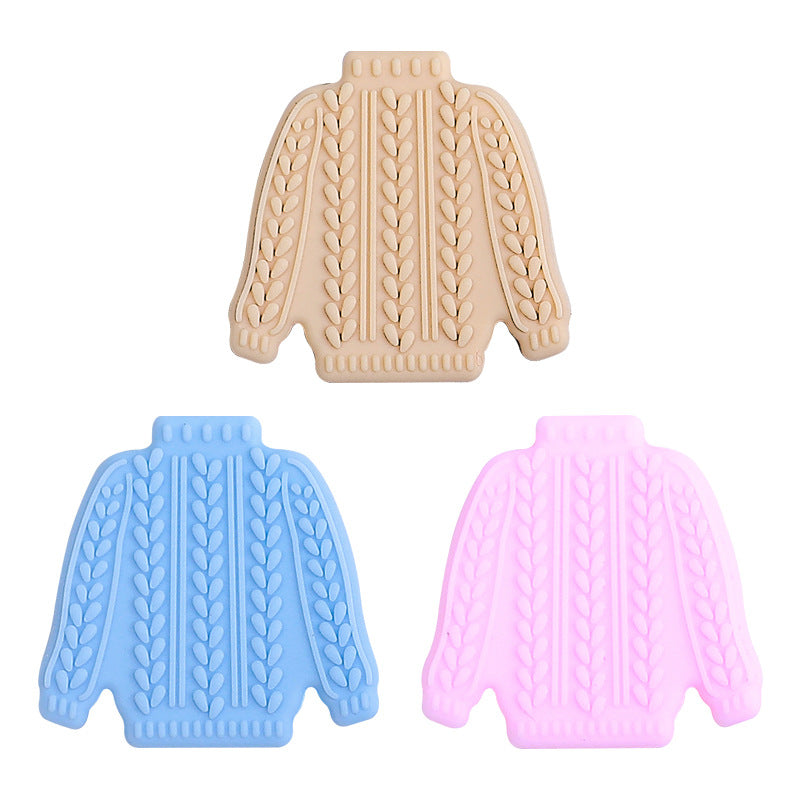 20Pcs Silicone Focal Beads Sweater Knitted Texture Design 5