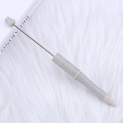 Environmentally Friendly ABS Wheat Straw Beadable Ballpoint Pens DIY Craft Supplies 9
