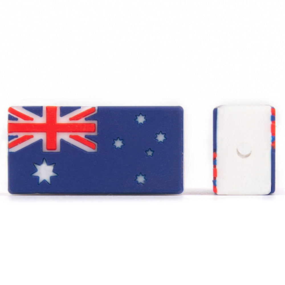 20pcs Silicone Focal Beads Flag Rectangular Shape 5