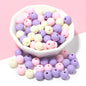 100pcs 6mm Macarons Round Acrylic Beads Christmas Solid Color Bracelet Accessories 10