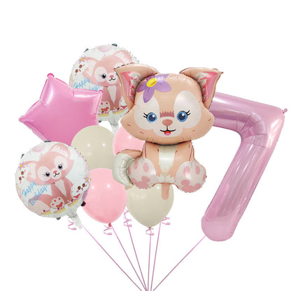 StellaLou Bunny Foil Balloon Birthday Party Decoration Set 21