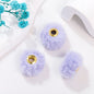 50pcs 20mm Fuzzy Abacus Large Hole Spacer Beads Imitation Rabbit Hair 8