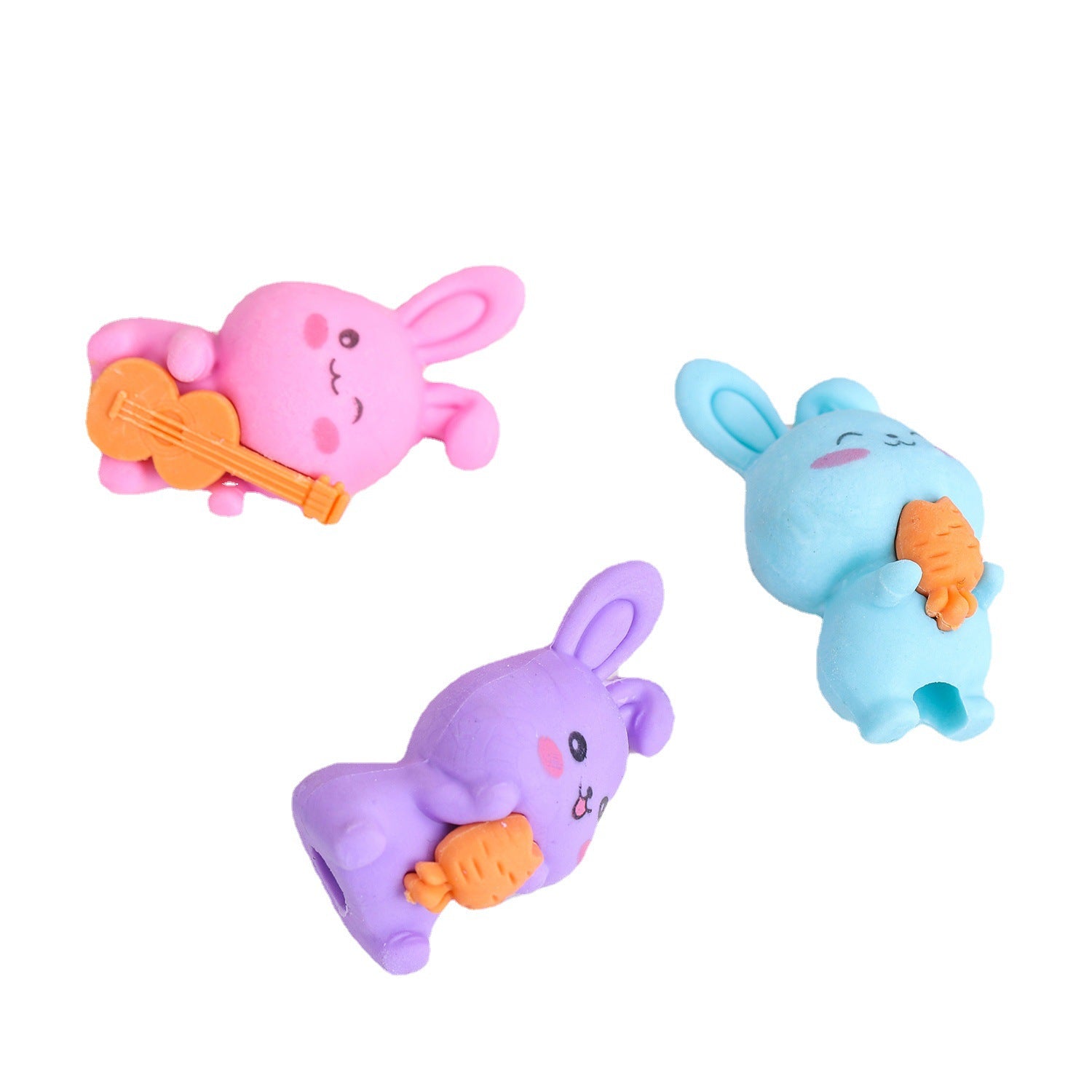 Cute Cartoon Rabbit Novelty Eraser Random Piece 5
