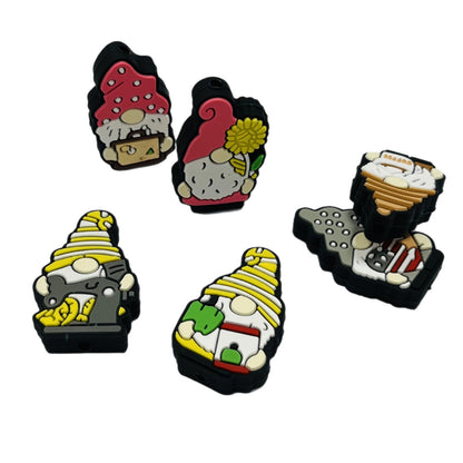 20Pcs Silicone Focal Beads Cartoon Dwarf Front Facing 4