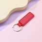 Creative PU Leather Keychain Rectangular Tag with Metal Ring 12