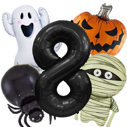 Ghost Pumpkin Spider Foil Balloon Halloween Party Decoration Set 12