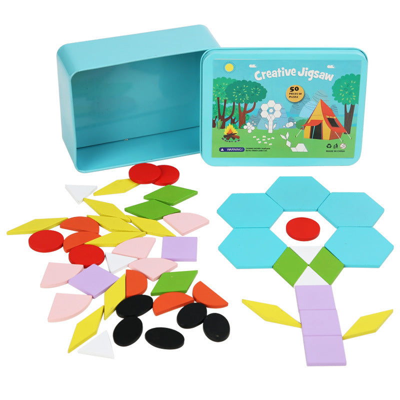 Wooden Puzzle Montessori Toys Educational Toy 12.5x9.5x4.2cm