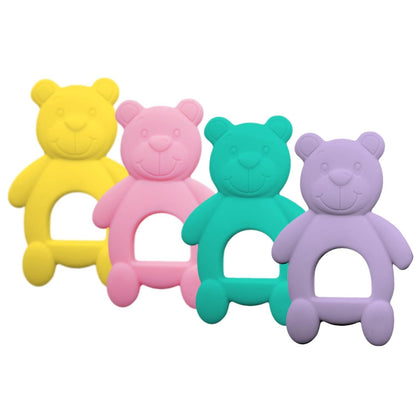 Silicone Bear Shaped Baby Teething Toy 9.2x6x0.6cm