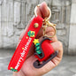 Cartoon Snowman PVC Keychain Christmas Holiday Charm 23