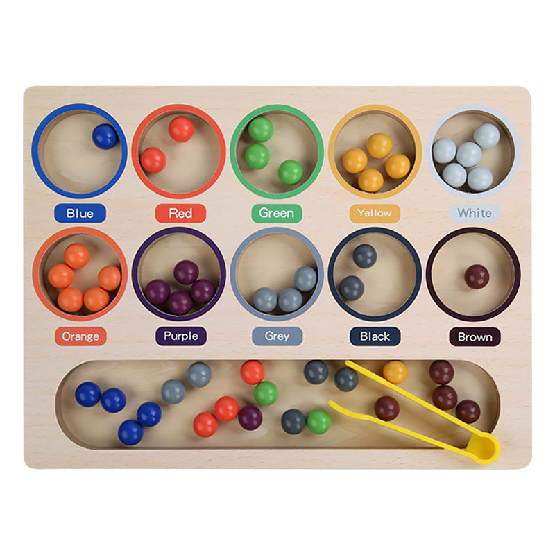 Wooden Montessori Toys Color Classification Sorting Board for Kids