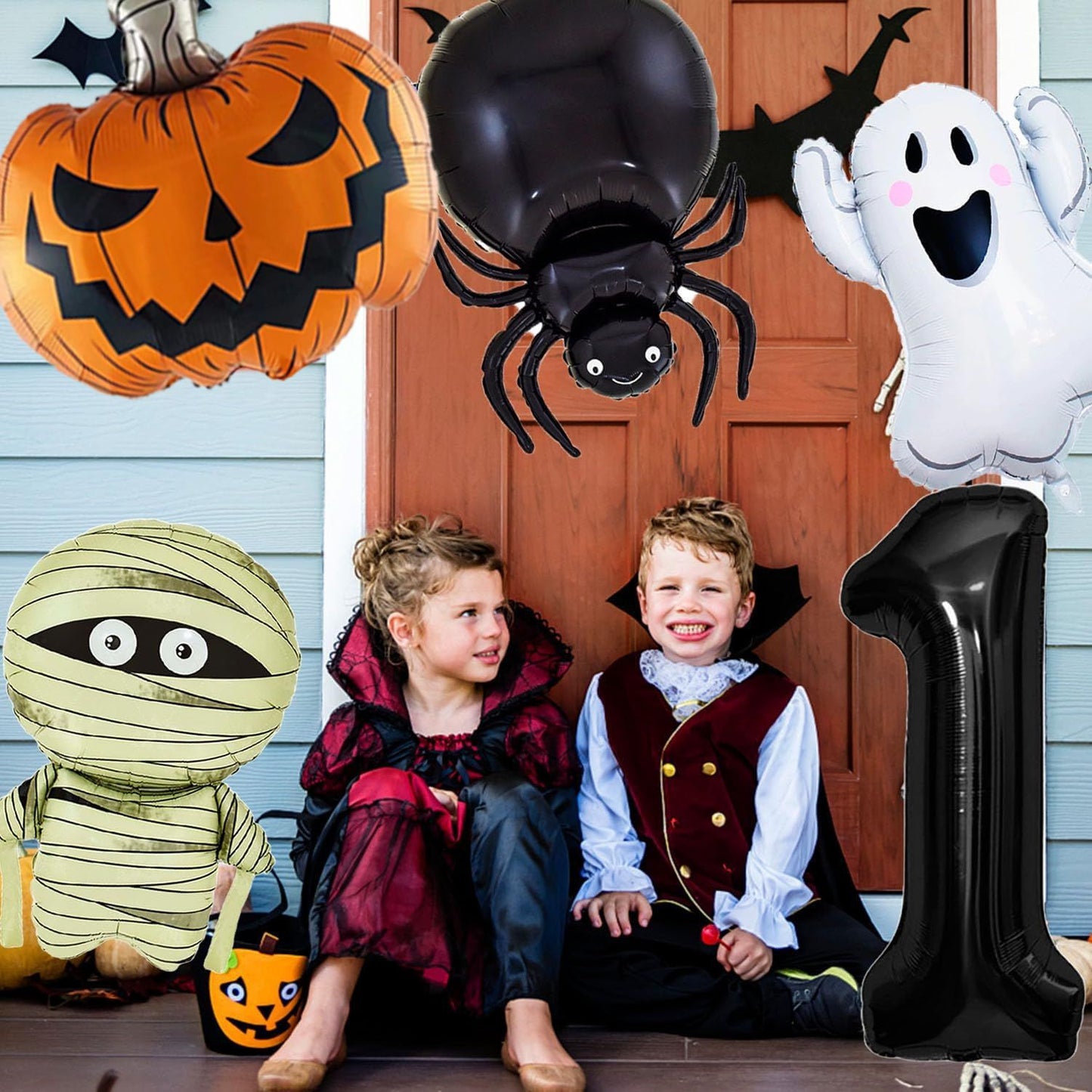 Ghost Pumpkin Spider Foil Balloon Halloween Party Decoration Set 4