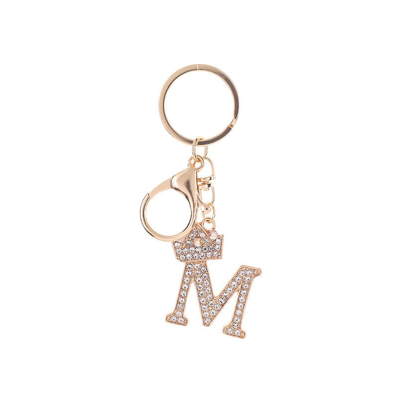 Alloy Diamond Letter Keychain Zinc Alloy Material A to Z Initial