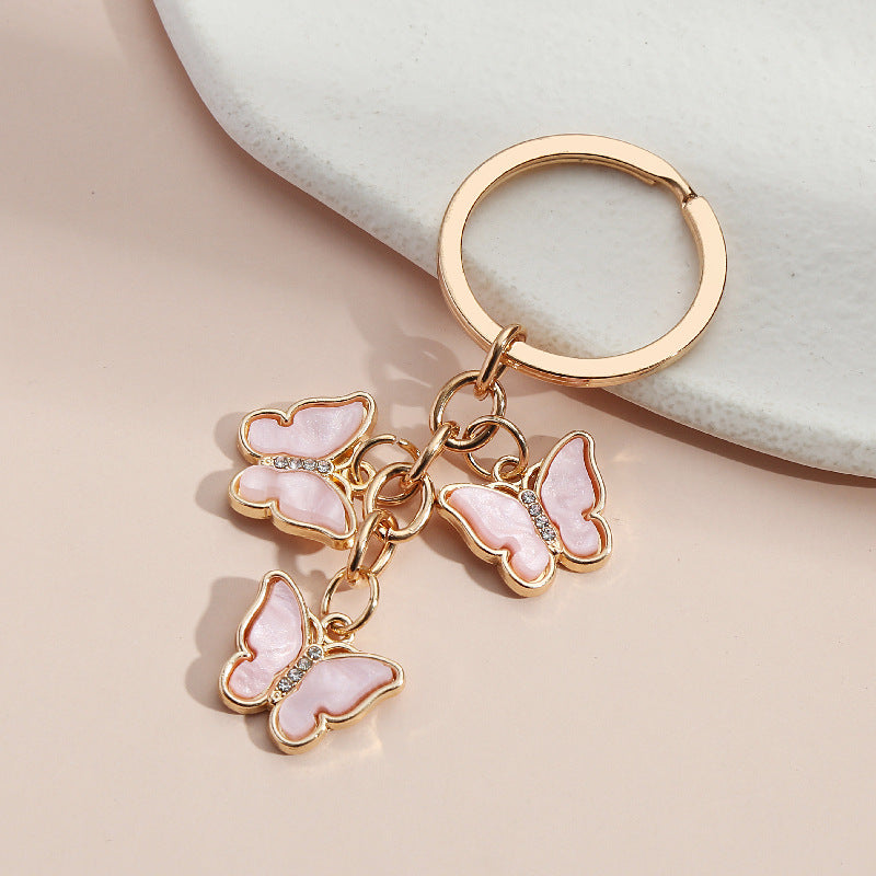Butterfly Alloy Keychain Titanium Steel Charm Accessory 10