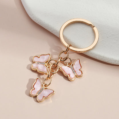 Butterfly Alloy Keychain Titanium Steel Charm Accessory 10