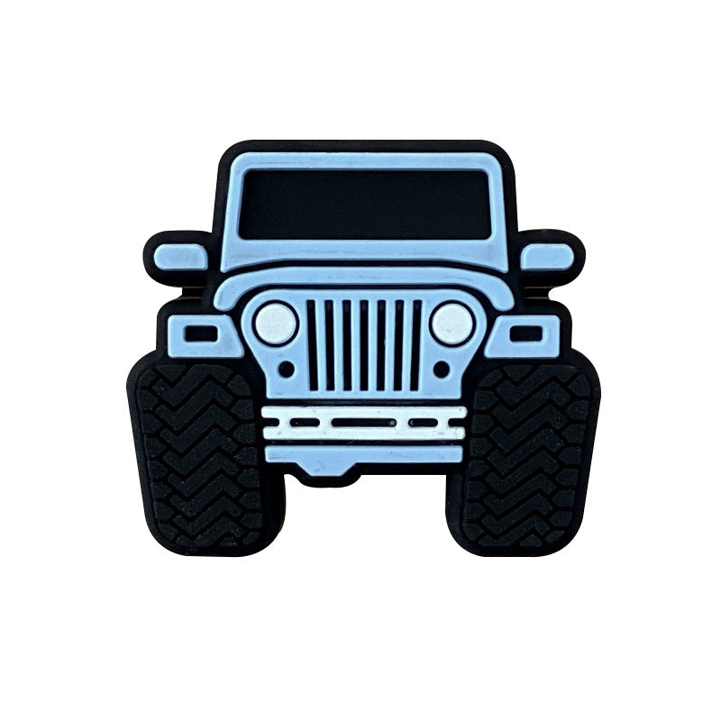20pcs Silicone Focal Beads Large Cars Front Facing 4