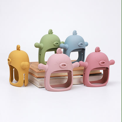 Duck Shaped Silicone Teething Toy Baby Teether Gloves