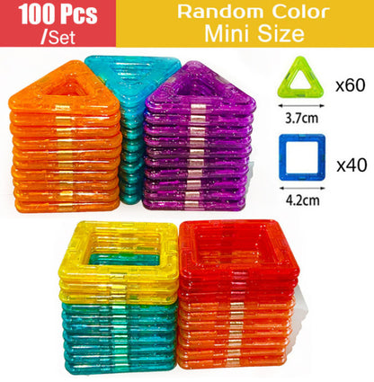 ABS Magnetic Tiles Building Blocks Educational STEM Toy 8