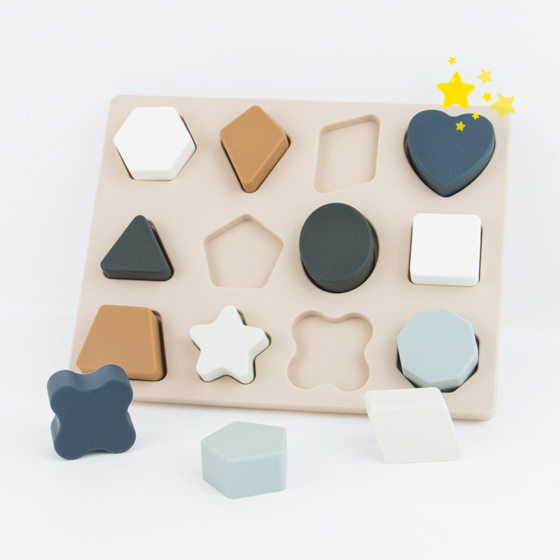 Silicone Puzzle Blocks Montessori Toys for Toddlers 2