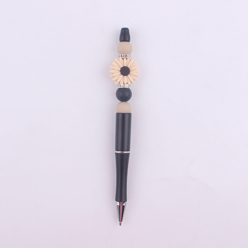 Daisy Flower Silicone Beaded Pens Ballpoint Novelty Handmade Gift 12