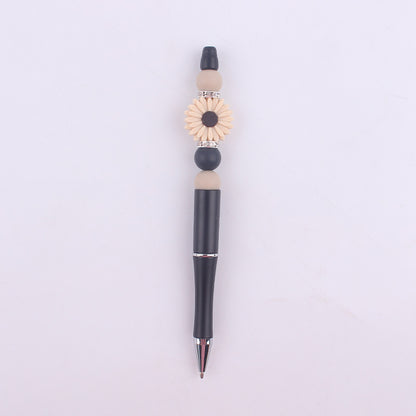 Daisy Flower Silicone Beaded Pens Ballpoint Novelty Handmade Gift 12