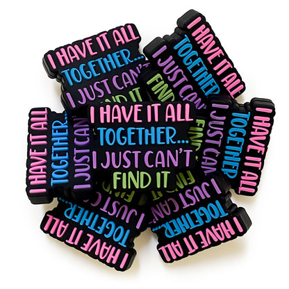 20Pcs Silicone Focal Beads English Short Sentence Color Creative 4