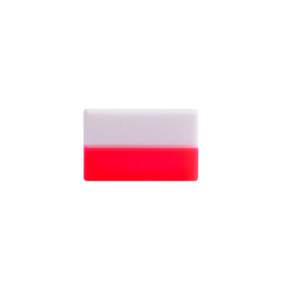 20pcs Silicone Focal Beads Flag Rectangular Shape 6