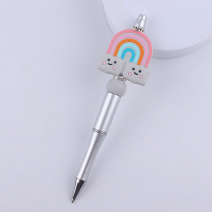 Rainbow Cloud Silicone Beaded Pens Handmade Office School Supplies 8