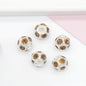 50pcs 8mm Metal Hollow Rhinestone Spacer Beads Silver and Gold 5