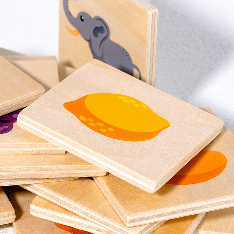 Wooden Shadow Matching Puzzle Montessori Toys for Toddlers 4