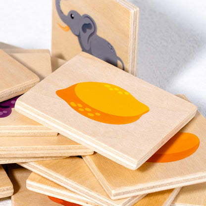Wooden Shadow Matching Puzzle Montessori Toys for Toddlers 4