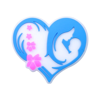 20pcs Silicone Focal Beads Mother's Day Heart and Envelope Designs 8
