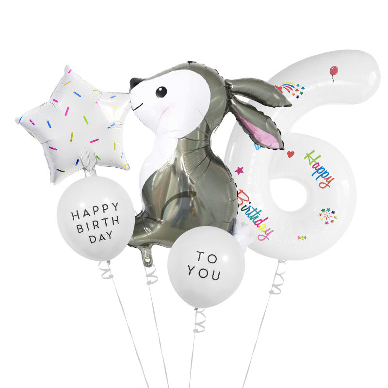 Easter Bunny Foil Balloon Set Party Decoration 9