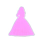 20pcs Silicone Focal Beads Princess Pink Silhouette Shape